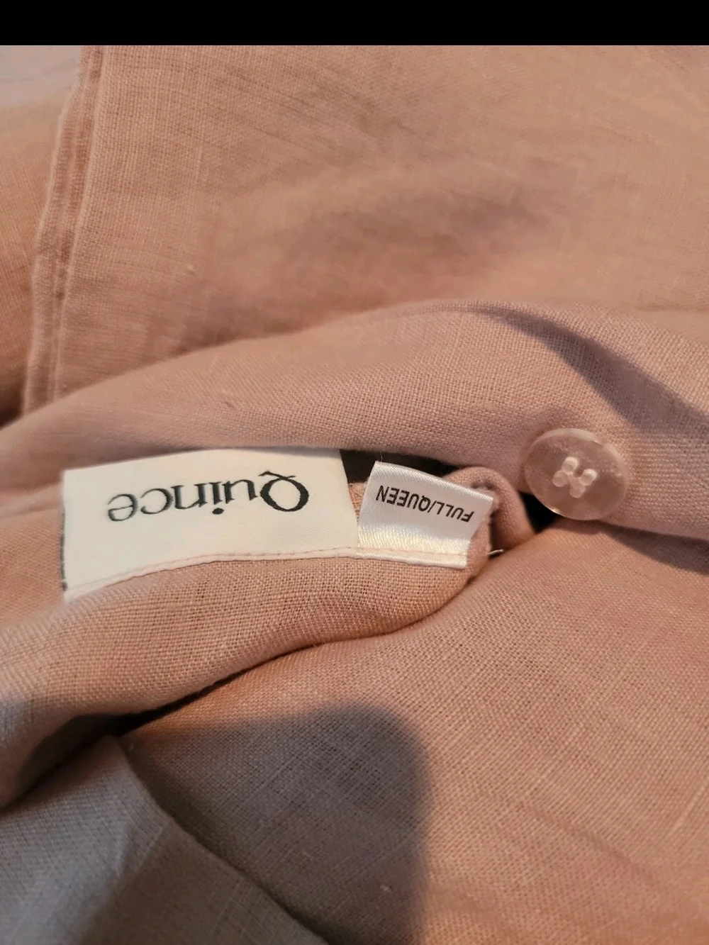 New! Quince European Linen Duvet Cover, Mauve, Full/Queen, MSRP $220
